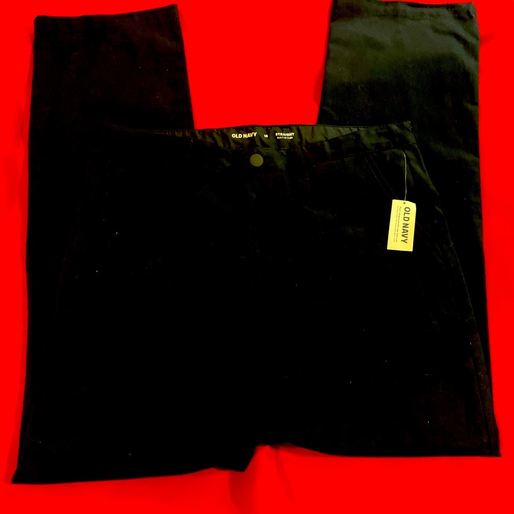 NWT Old Navy Boys Pants Straight Built in Flex Navy Size 18